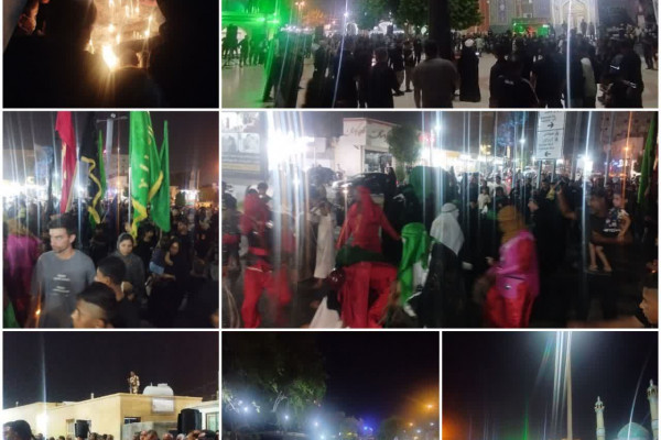 شام غریبان در صحن امامزاده سید مظفر علیه‌السلام قشم برگزار شد