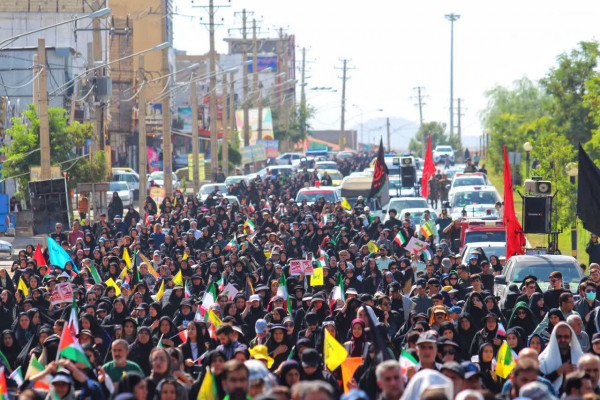 مراسم پیاده روی جاماندگان اربعین در یاسوج برگزار شد