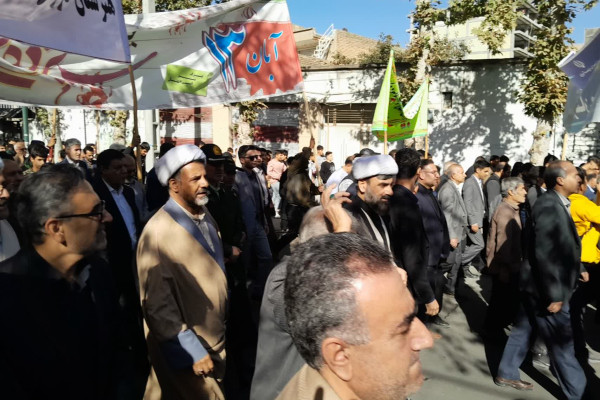 مردم شهرستان صحنه حماسه‌ای تازه در 13 آبان رقم زدند