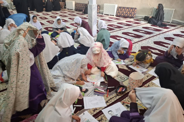 برپایی ایستگاه نقاشی کودکان و نوجوانان با محوریت نهضت زندگی با آیه ها در شهرستان بدره